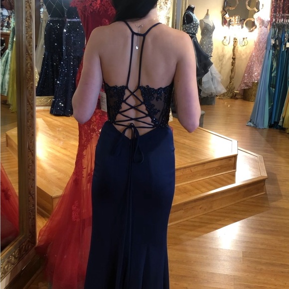 Mermaid Sequence Floor Length Dress - Picture 4 of 8